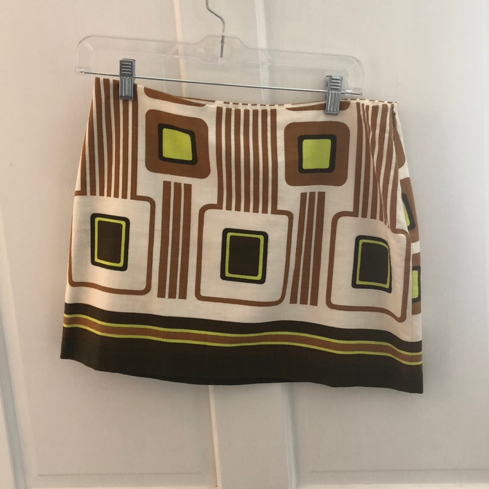 Milly Geometric mini skirt